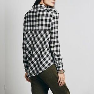 Free People gauze plaid shirt